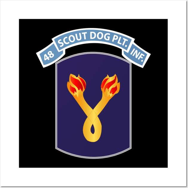48th Infantry Scout Dog Plt Tab w 196th Inf Bde Wall Art by twix123844